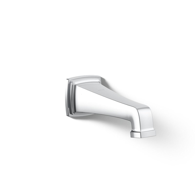 Riff Wall-Mount Non-Diverter Bath Spout, White