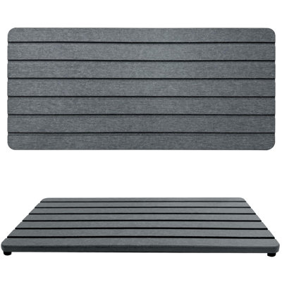 Ensemble de 2 sous-verres Natural Coasters, plateau en pierre rapidement absorbant pour évier de cuisine et comptoir de salle de bain, tapis de séchage pour savons, éponges et articles de toilette avec patins antidérapants