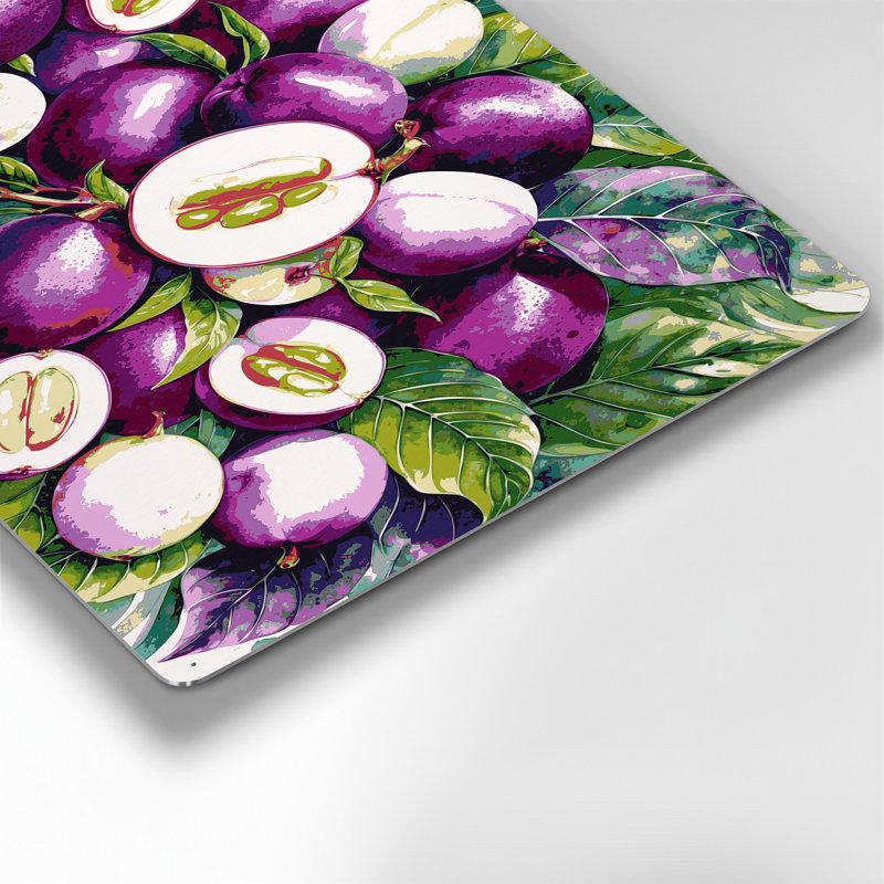 Fruit, mangoustan brun, art mural en métal, H 11 po x l 14 po