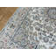 Tapis nain tissé à la main ivoire / gris / rouge avec médaillon en soie et laine-69534142