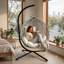 Chaises longues pliables pour le patio, structure en acier rotin Hdpe, balançoire moderne