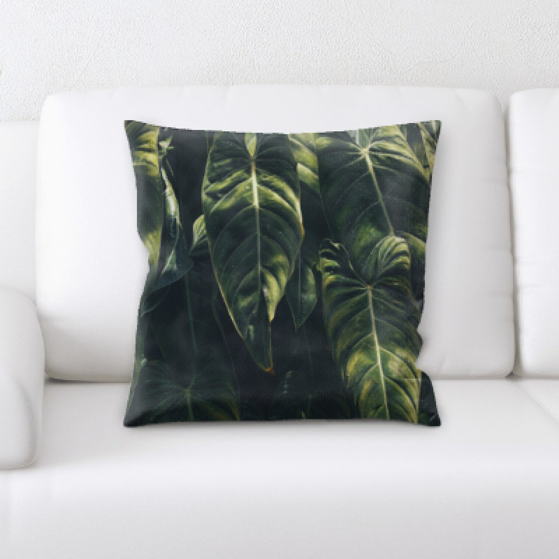 Coussin décoratif à feuilles