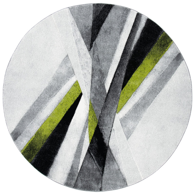Tooele Performance Geometric Rug, Round 6'7"