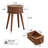 Round End Table with Solid Wood Legs-1350553355