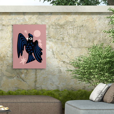 Little Dean  Moon And Stars Raven Outdoor  Canvas
