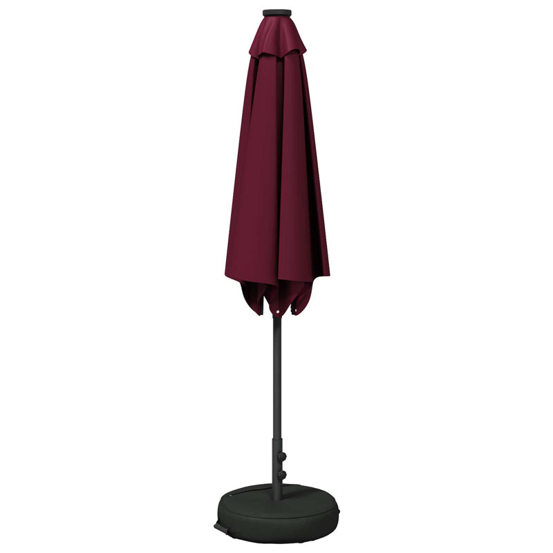 269 cm W X 269 cm D Balcony Parasol with Manual Lift, Bordeaux Red