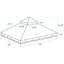 Auvent de remplacement pour pavillon de jardin 10 pi x 10 pi - Double niveau, protégé, imperméable, enveloppant, patio brun à plusieurs niveaux, eau, entourant