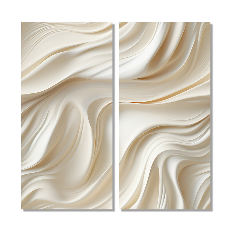 Sculptural Elegance - Art mural abstrait grand, 32" H x 32" W, Wrapped Canvas, Does Not Apply