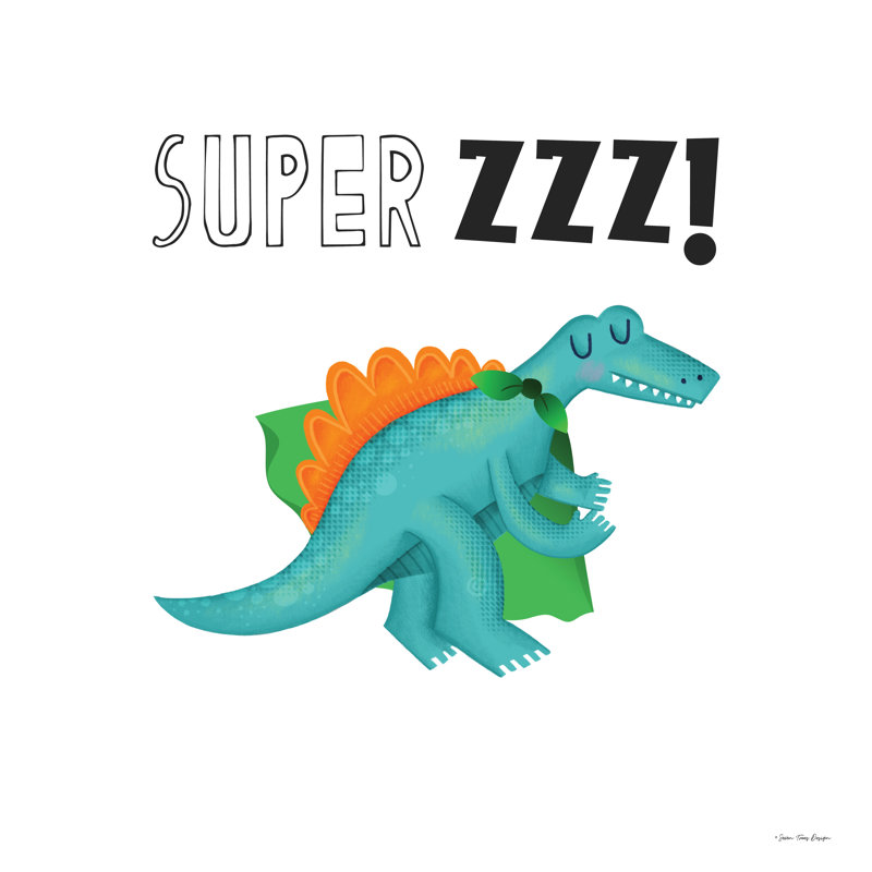 Super ZZZ, Pas de tapis, H 12 po x l 12 po, Papier avec cadre simple noir