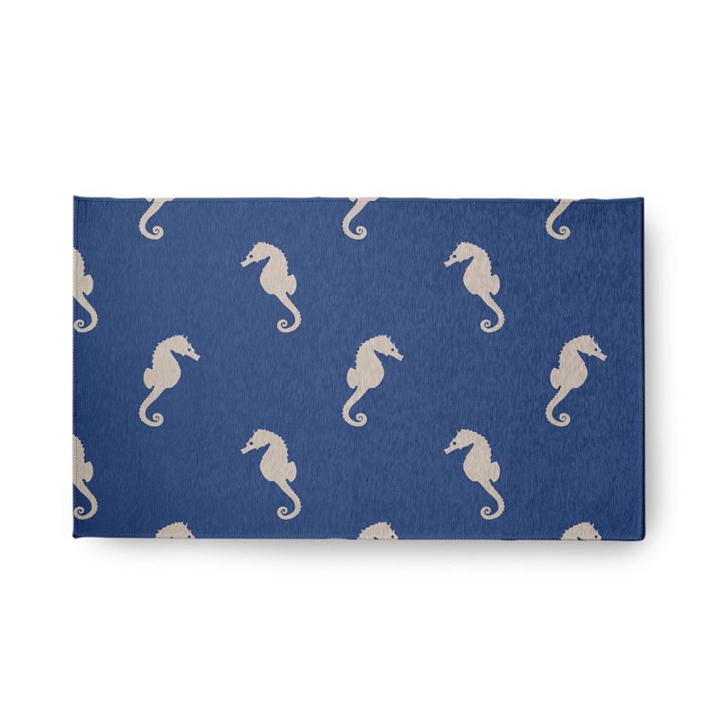 Tapis bleu marine / gris en chenille tissé à la machine Belfort, Rectangle 1 pi 6 po x 2 pi 6 po