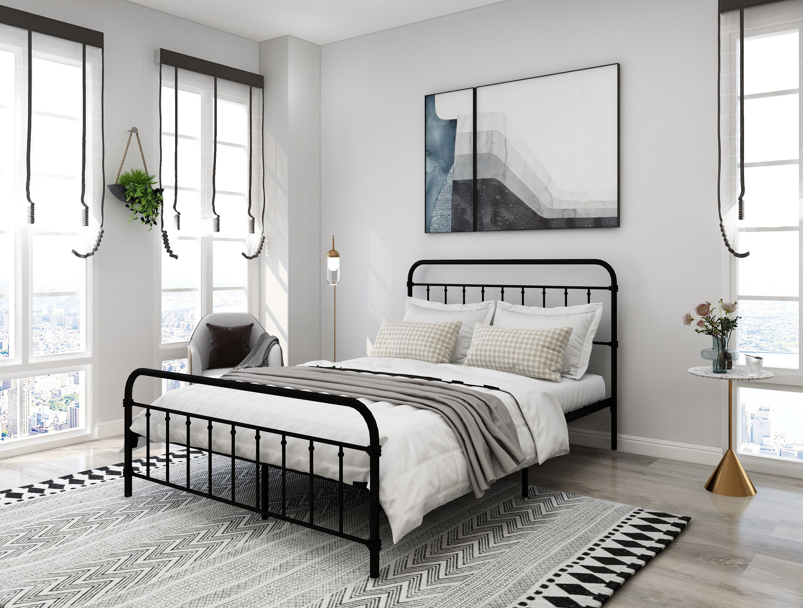 Winston Porter Colina Metal Bed & Reviews Wayfair Canada