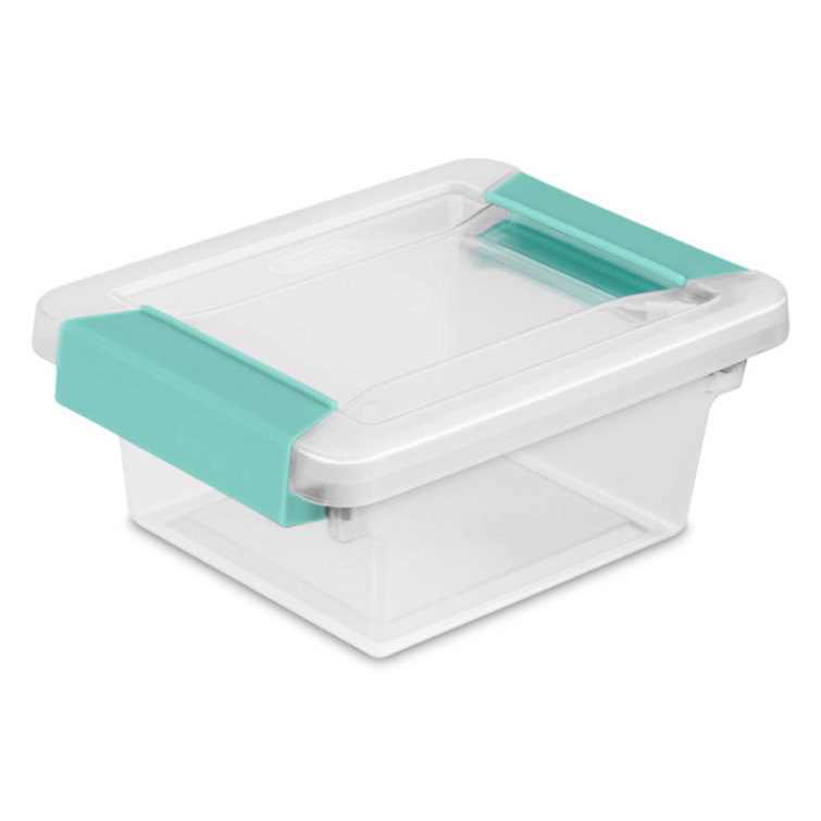 Sterilite Medium Clip Box Clear Home Storage Tote Container with Lid