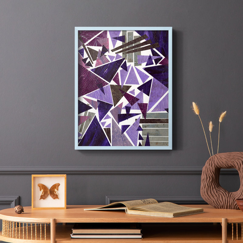 «Purple Dream II», reproduction encadrée - bois massif, H 10 po x l 8 po, Bleu
