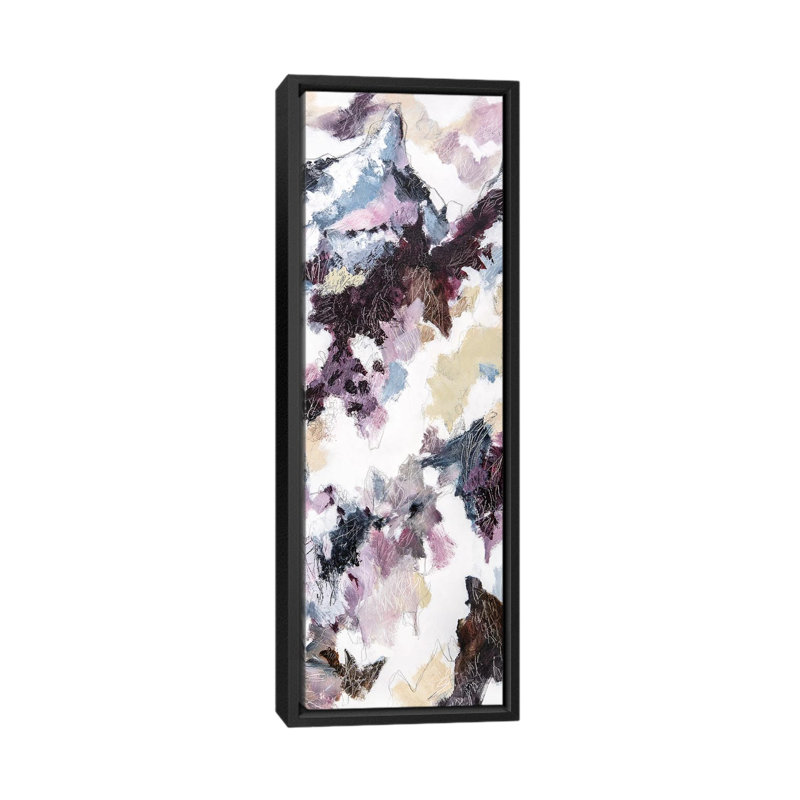 Quiet by Cristina Dalla Valentina - Panoramic Painting on Canvas, 30.48 cm H x 91.44 cm W, Black Framed