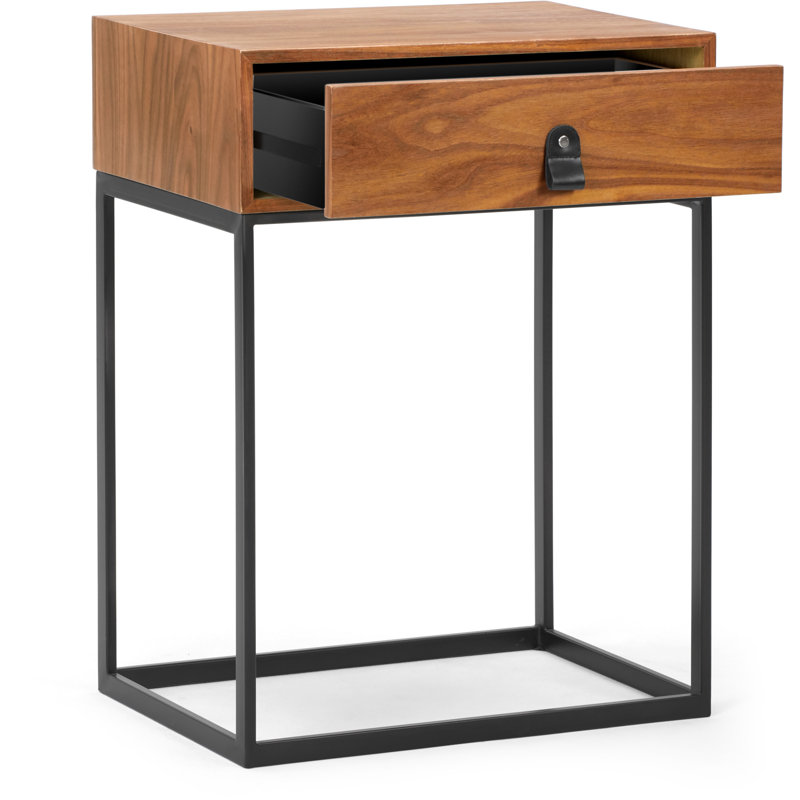 ClickDecor Milo Wood Side Table with 1-Drawer