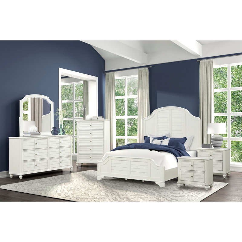 Carville 6-Piece Bedroom Set, King, 6 Pcs: Bed, 2Nightstands, Dressers, Chest, Mirror