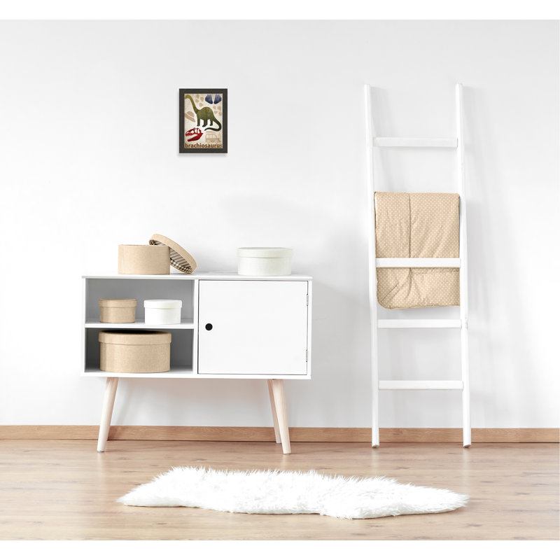 Adhésif décoratif dinosaures-03 ', H 16 po x l 12 po x P 0,625 po, Encadré plat à grain de bois noir