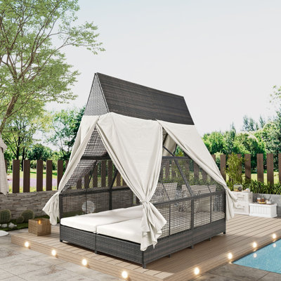Cibis 80'' Wicker Outdoor Patio Daybed