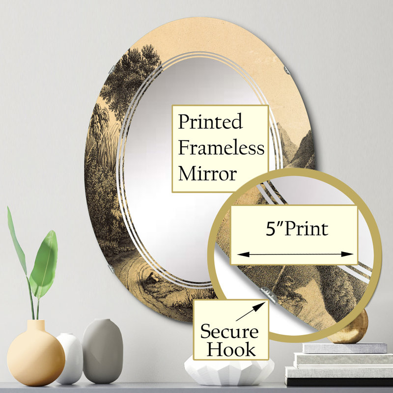 Miroir de salle de bain ovale mural, 30 po x 20 po