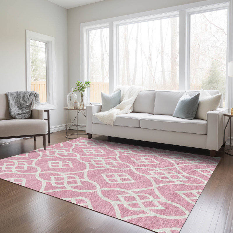 Malek Indoor/Outdoor Area Rug with Non-Slip Backing, Rectangle 9' x 12'