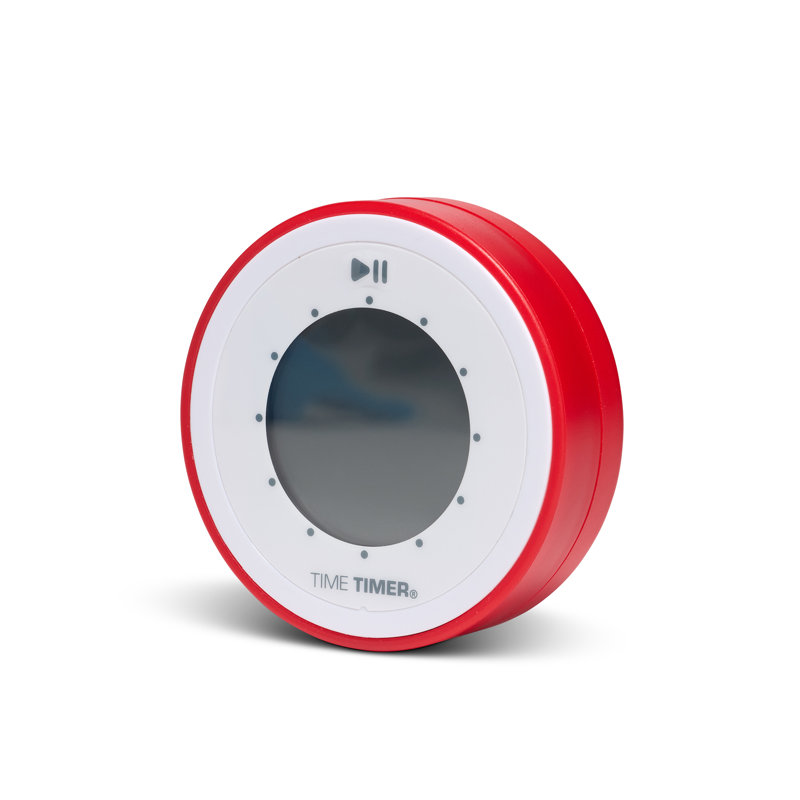 Time Timer TWIST Timer With Kickstand, Red, 1.3" H x 3.5" W x 3.5" D