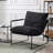 29''Wide Upholstered Sling Accent Chair with Metal Frame-671360047
