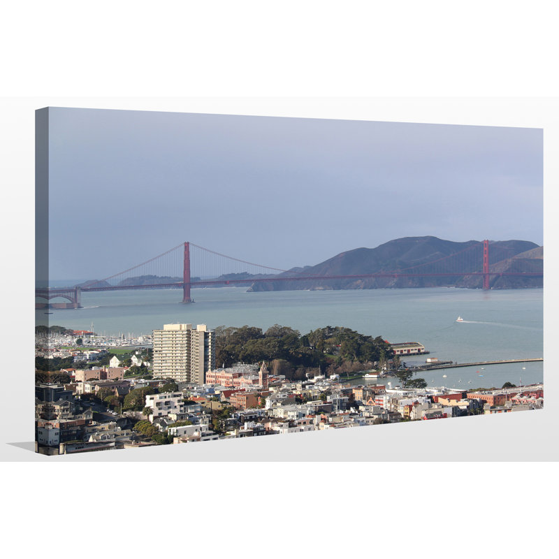« san francisco », reproduction de photo sur toile tendue, H 24 po x l 40 po x P 1 po