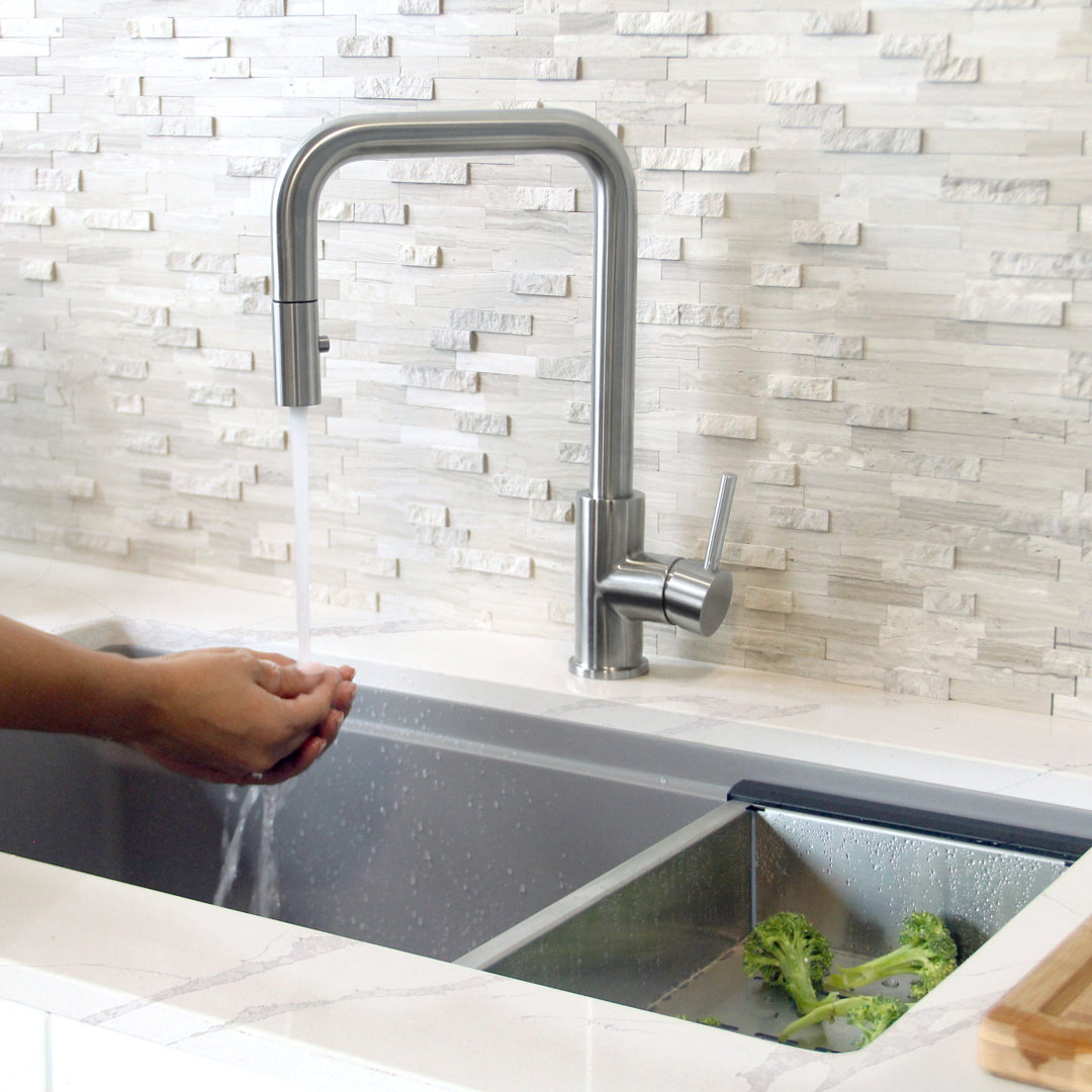 Modern Faucet Stylish Rivo One-Handle Pull Down Kitchen Faucet STYLISH 