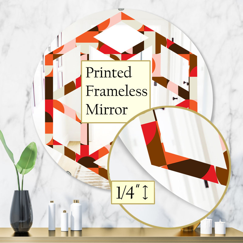 Miroir mural Hexagon Star Geometric II Eclectic, H 31,5 po x l po