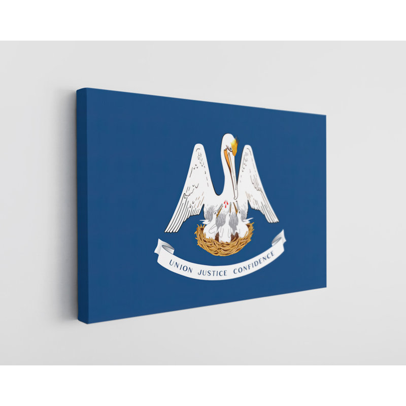 «Louisiana State Flag», impression sur toile tendue, L 24 po x H 16 po