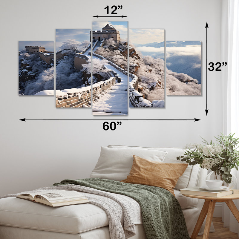 Grande muraille de Chine en hiver V - Japon, art mural multi-panneaux