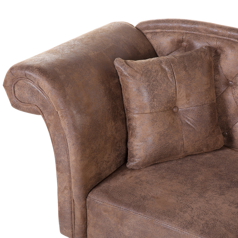 Alline Chaise Lounge, Left Hand Facing, Brown