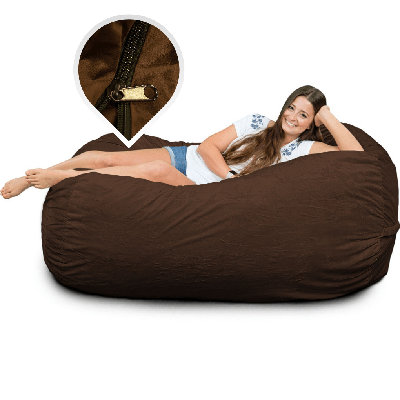  | Housse de remplacement pour fauteuil à billes 5,5 pi | Lavable amovible | Housse seulement
