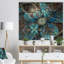 «Fractal Blue Flowers», reproduction d'art sur toile-21970661-35122461