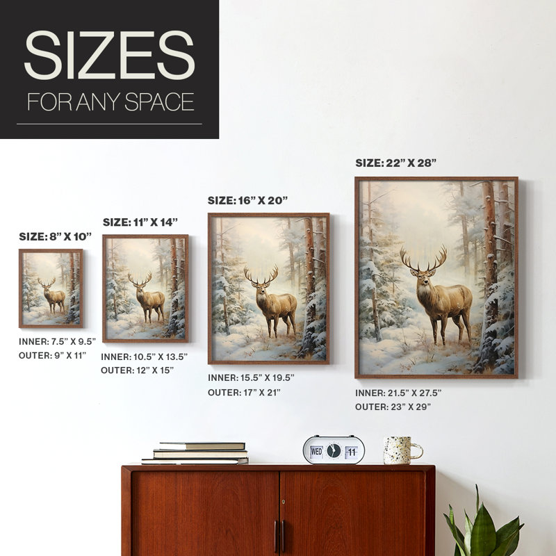 «Christmas Holiday Art DCL XXX», reproduction d'art encadrée - bois massif, H 15 po x l 12 po, Noyer