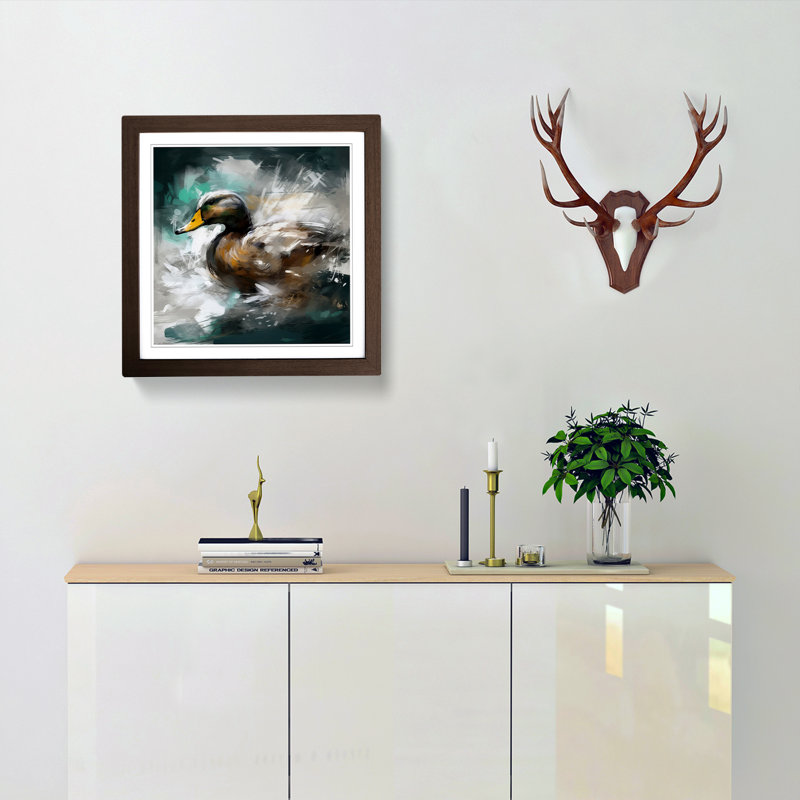 Single Picture Frame Print on Wood, Walnut