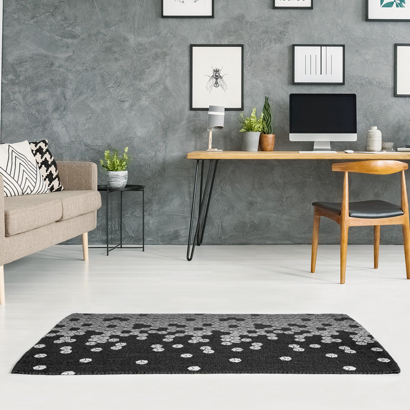 Tapis de fond à cubes noir culbuté, Rectangle 2 pi x 3 pi