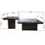 Ensemble de tables basses gigognes en pierre frittée et base en acier au carbone