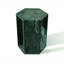 Table d'appoint luxueuse en marbre naturel vert luxueux, table de bout hexagonale de 16 cm avec finition polie, socle en pierre vert diamant et table de chevet moderne pour le salon (40 cm x 32 cm)