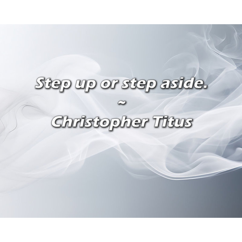 Citation de Christopher Titus: Mettez-vous en place., H 20 po x l 24 po