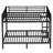 Metal Full XL over Full XL Bunk Bed for Teens and Adults,Space-Saving/Noise Reduced/No Box Spring Needed, Black