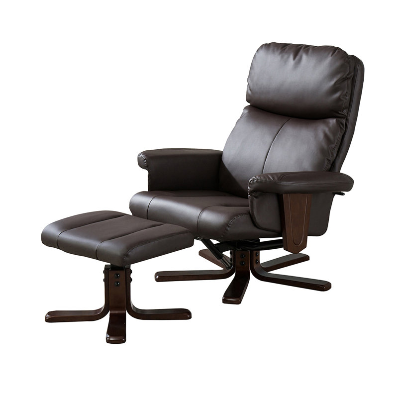 Yale 88cm Wide Swivel Ergonomic Recliner, Brown