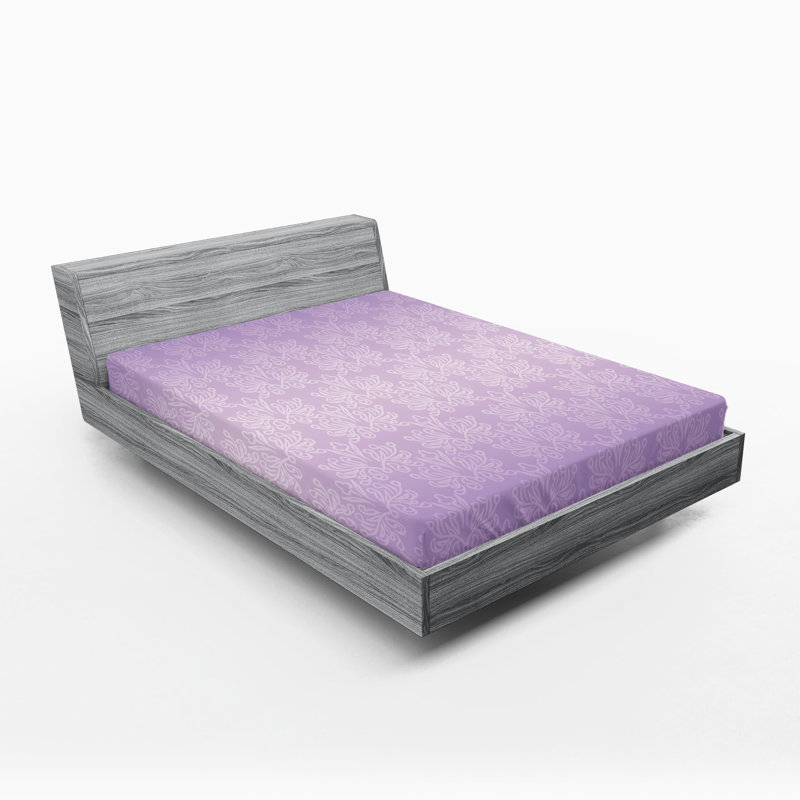 Ensemble de 2 draps-housses Ambesonne, Drap-housse très grand californien, Fleurs de lilas