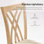 Ensemble de 2 chaises pour la salle à manger, pieds en bois d'hévéa avec glissières réglables, chaises de 23 po de hauteur, emballage standard, poids 250 lb