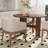 Modern Farmhouse 5-Piece Round Dining Set - Solid Wood Table With X-Base & Upholstered Bucket Chairs-729011269-729011272-729011273
