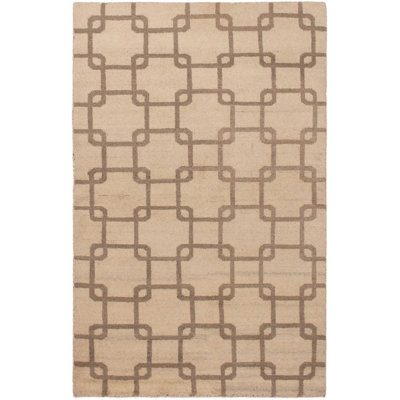 Mitsuwa One-of-a-Kind 4'11" X 7'8" 2010s Wool Area Rug in Cream