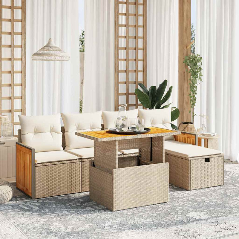 Ensemble de canapé de jardin Vidaxl beige