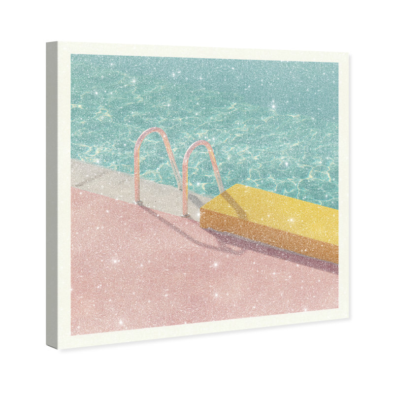 Poolside Symmetry II Print by Oliver Gal, 12"H x 12"W, Gallery Wrapped