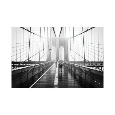 Brooklyn Bridge In Winter - reproduction d'art sur toile tendue