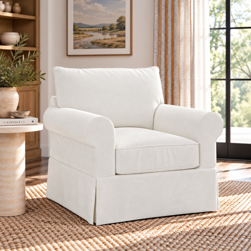 Fauteuil Amari, Tissage Drusky Moonglow Sustain®
